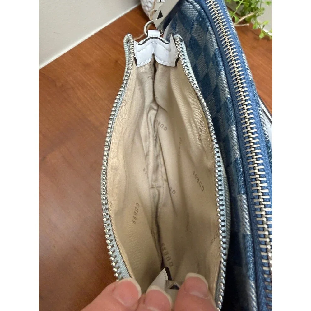 Guess Arie Vintage double pouch crossbody - blue NEOT